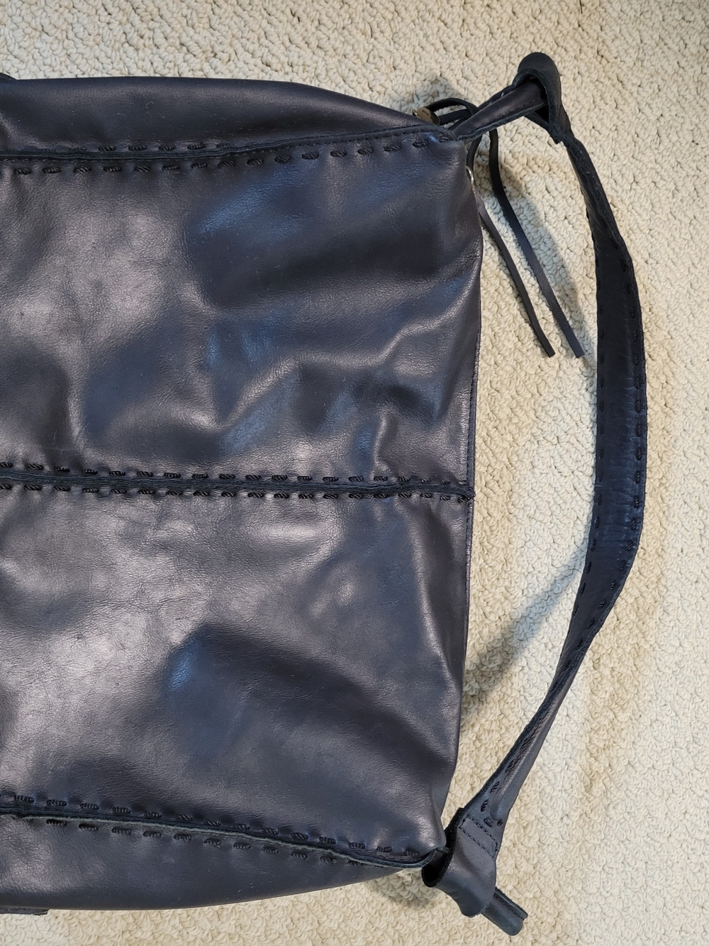 The Sak Black Leather Crossbody Bag with Gold Hardware